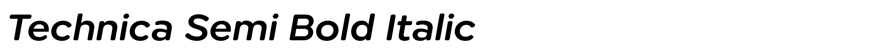 Technica Semi Bold Italic